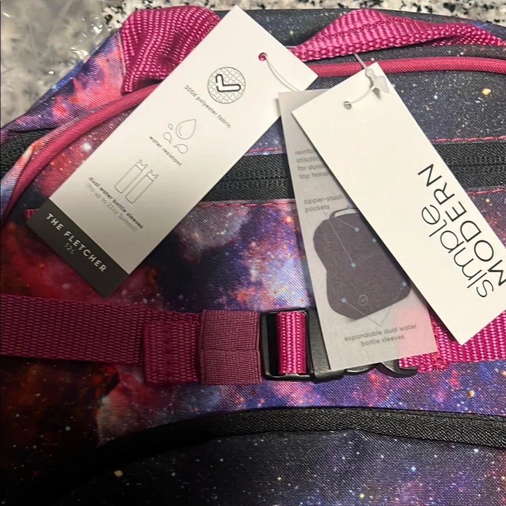 Purple and Pink Cosmic Print Backpack